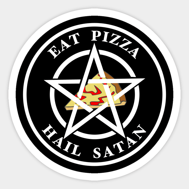 Eat Pizza Hail Satan Sticker by JeZeDe